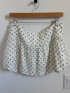 Princess Polly White Polka Dot Mini Skirt